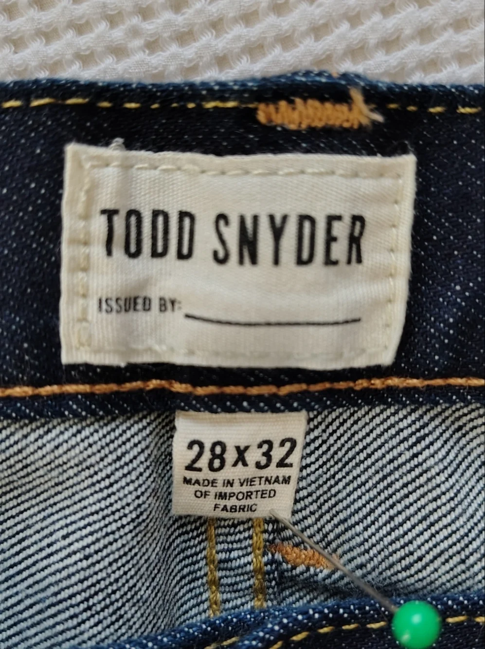 Todd Snyder Dark Indigo Skinny Jeans Size 28 X 32